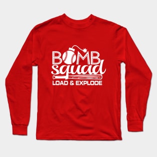 Baseball Softball Bomb Squad Home Run Dinger Club Long Sleeve T-Shirt